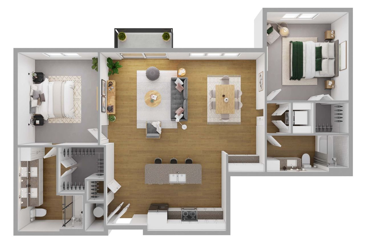 Plymouth Floor plan 3D preview