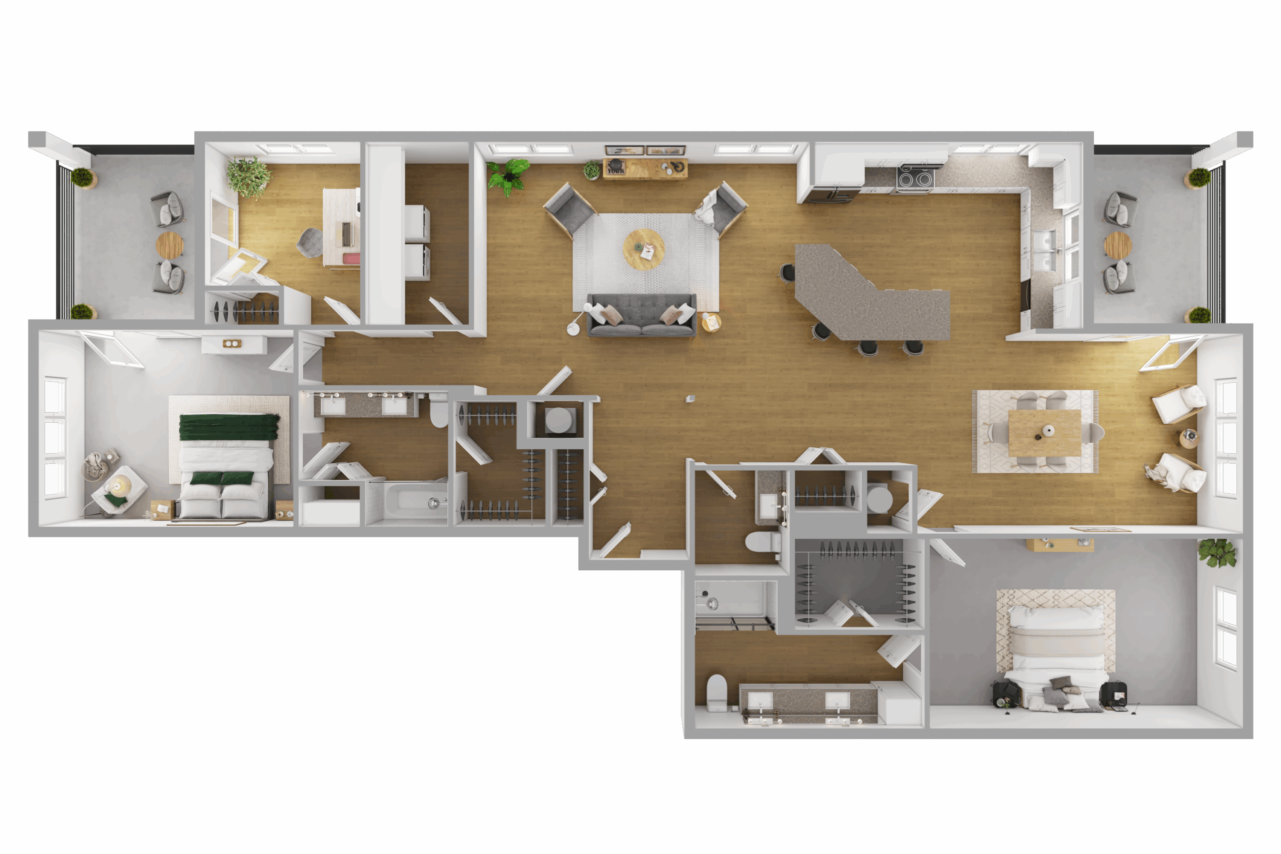 Worthington Floor plan 3D preview