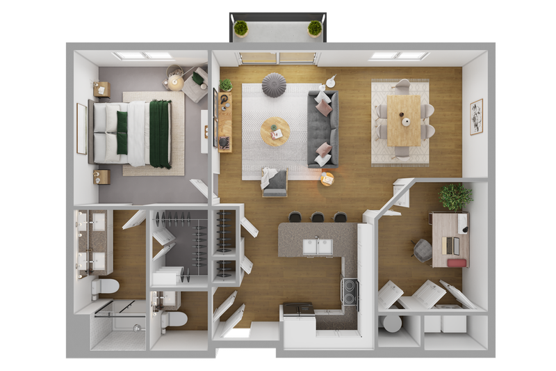 Hamilton Floor plan 3D preview