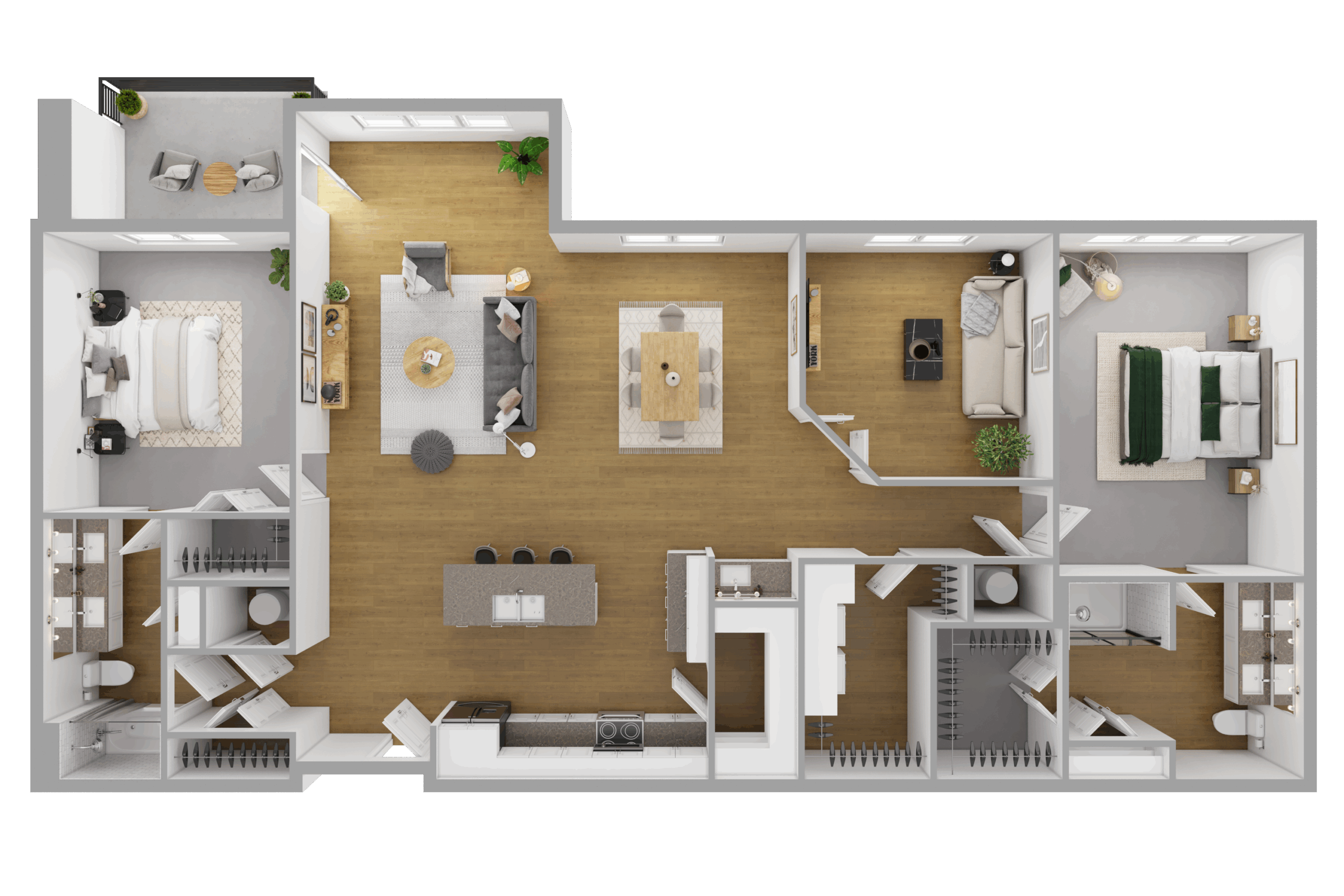 Wellington Floor plan 3D preview